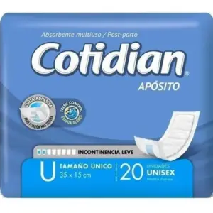 COTIDIAN APOSITO ADULTO LARGO TAMAÑO UNICO X 20 UNIDADES