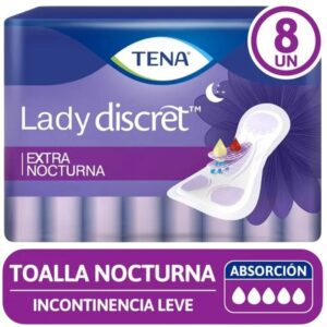 TENA TOALLA INCONTINENCIA LADY NOCTURNA 8 UNIDADES