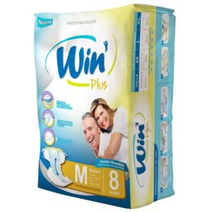 WIN PLUS PAÑAL ADULTO M X 8 UNIDADES