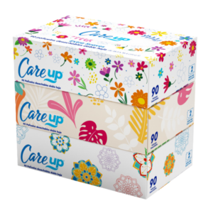 PAÑUELOS DESECHABLES DOBLE HOJAS CARE UP PACK 3 UNIDADES