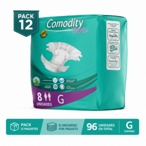 COMODITY PAÑAL BÁSICO TALLA G – PACK AHORRO 96 UNIDADES