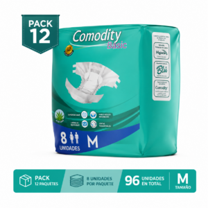 COMODITY PAÑAL BÁSICO TALLA M – PACK AHORRO 96 UNIDADES